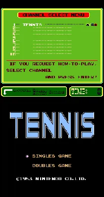 PlayChoice-10: Tennis screen shot title